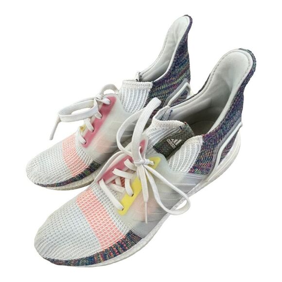 Adidas ultra boost laced mid top multicolor pastel cloth sneakers men’s size 11 main image 5